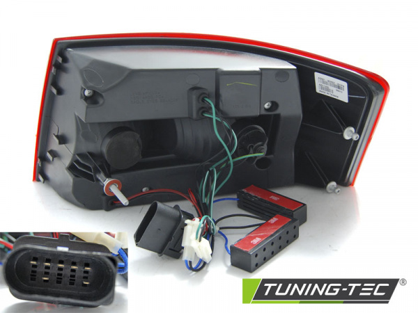 LED Lightbar Design Rückleuchten für Audi A6 4F (C6) 04-08 Limousine rot/rauch (7Pin)